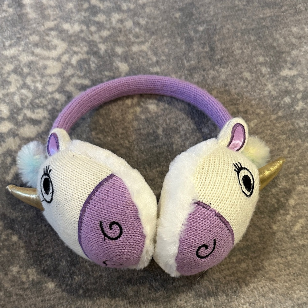 Kids Unicorn Earmuffs with Horns